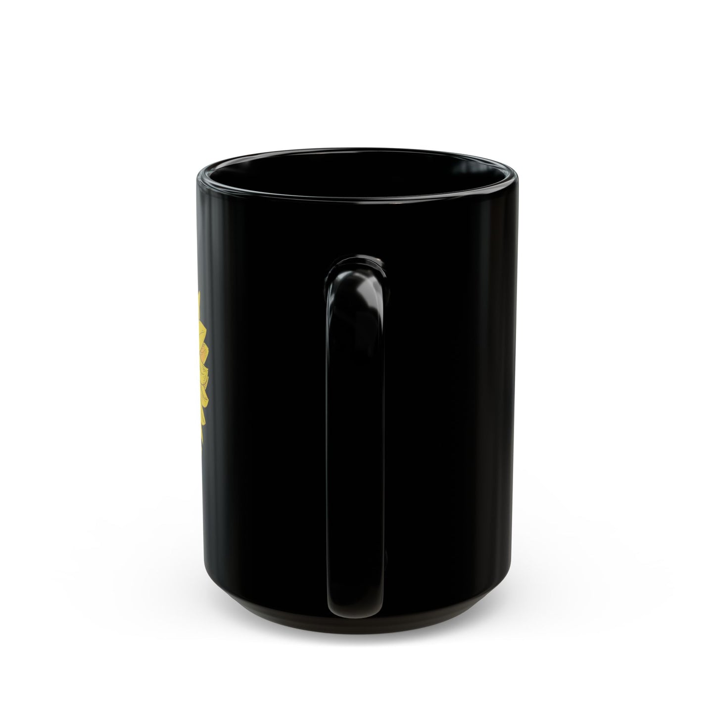 Peace Sign Bright Colorful Flower 60S 70S - Black Mug