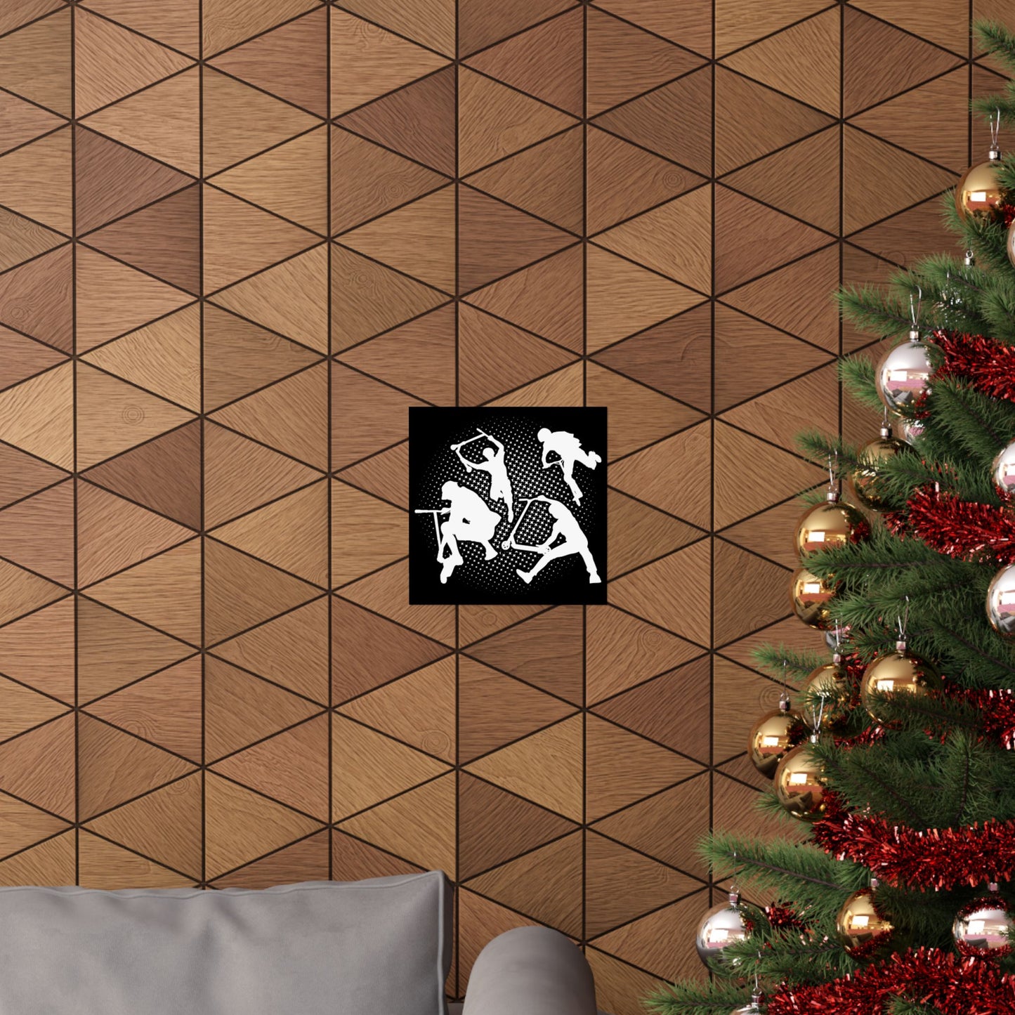 Scooter Stunt Silhouette Matte Poster — Extreme Freestyle Scooter Wall Art
