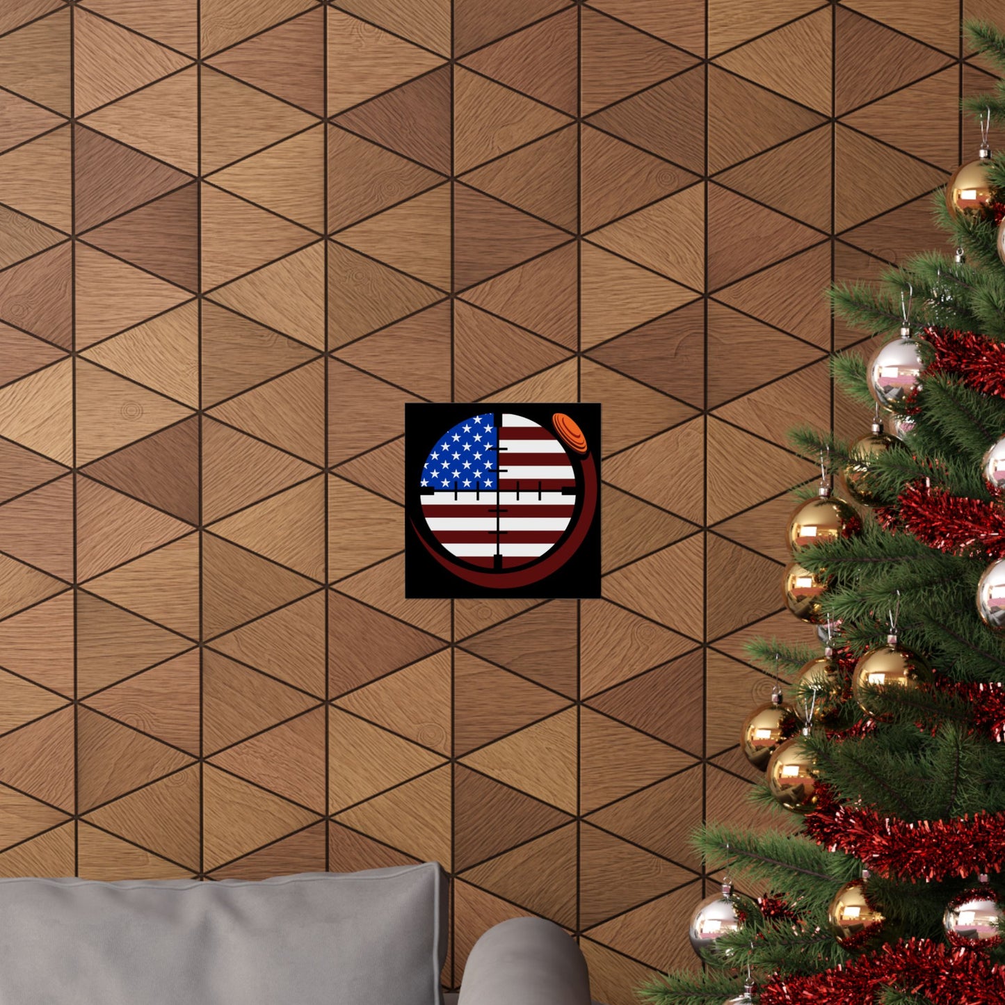 Retro Patriotic Skeet Trap Sporting Clays Shooting Sports - Wall Art