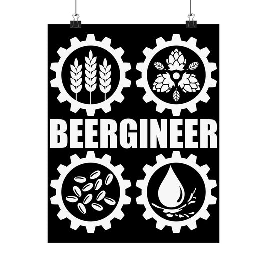 Beergineer Homebrew Home Brewing Craft Beer Brewer - Wall Art