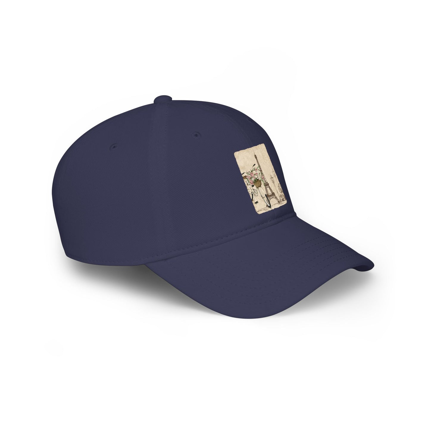 Paris Eiffel Tower Vintage Sketch Low Profile Baseball Cap