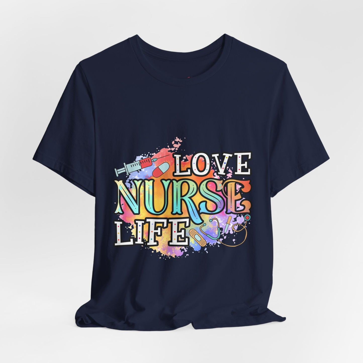 LOVE NURSE LIFE Watercolor Healthcare T-shirt