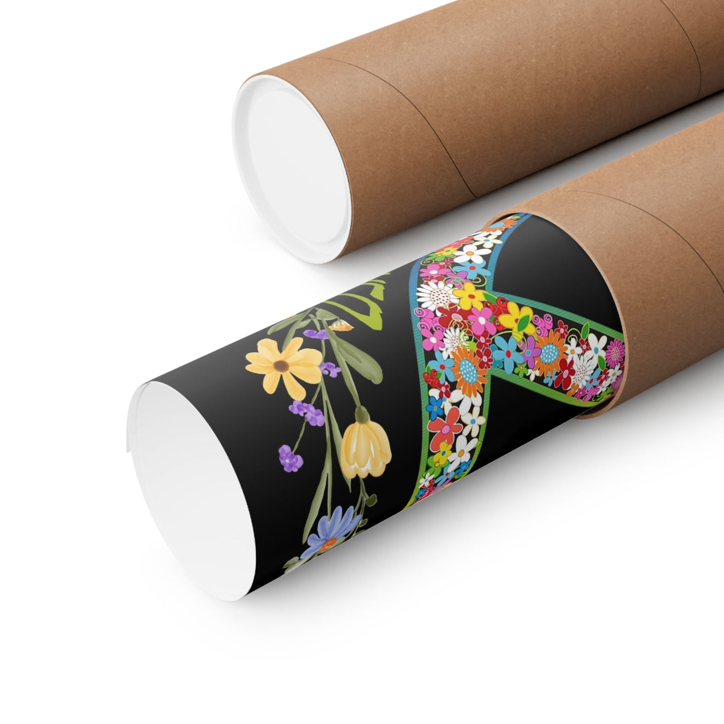 You Belong Among The Wildflower Hippie Peace Symbol - Wall Art