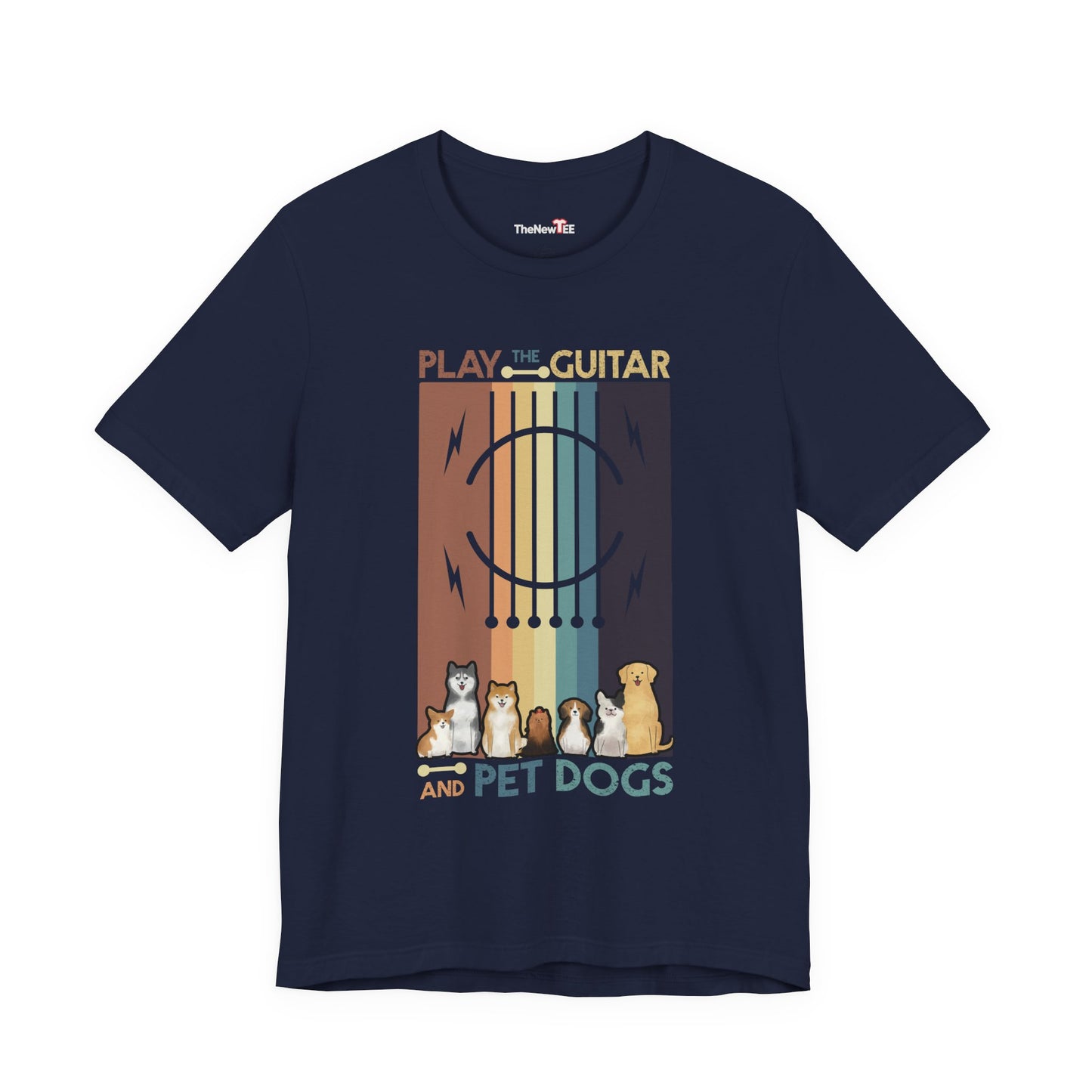 Retro Guitar Player Saying Dog Owner Guitarist I Pet Dogs T-shirt