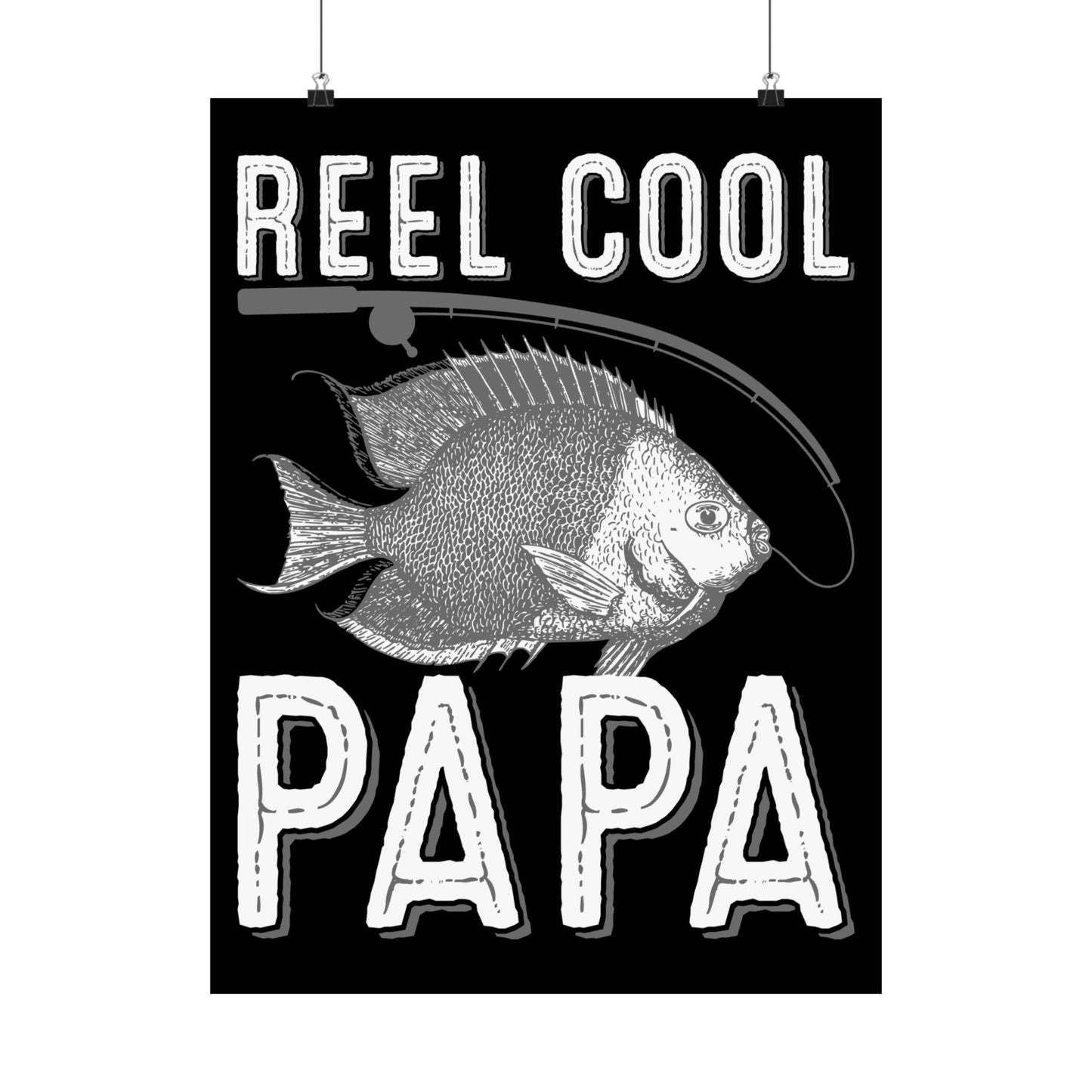 Fishing Reel Cool Papa Dad - Wall Art