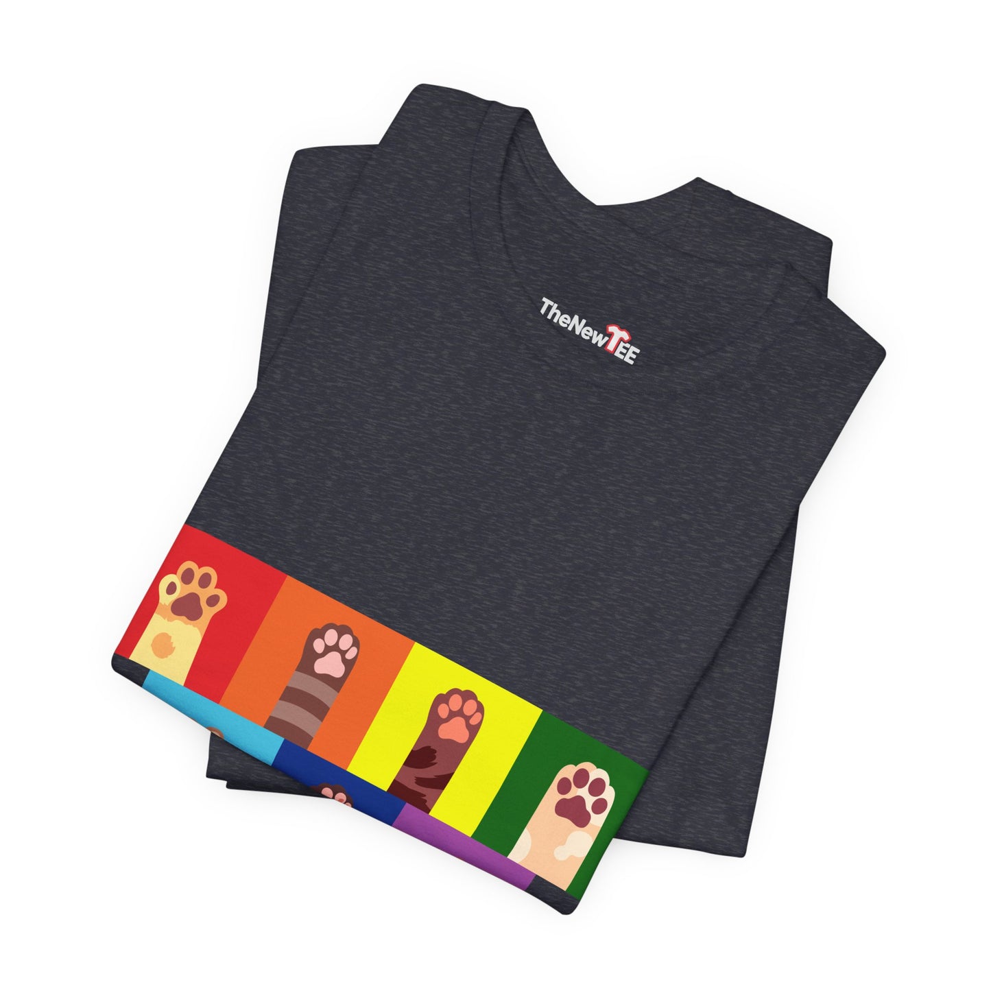 Cute Colorful Cat Paws Design TShirt