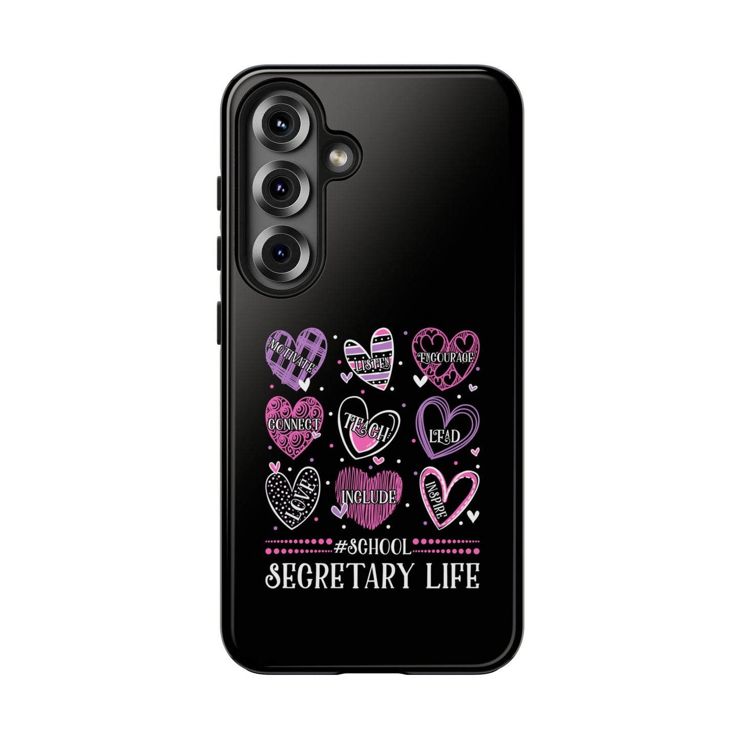 School Secretary Hearts Valentine Valentines Day - Tough Phone Case