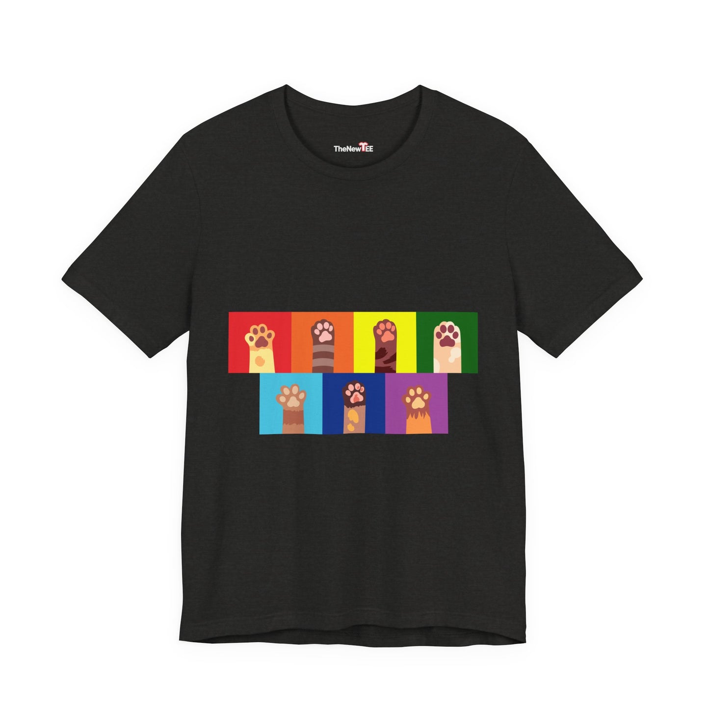Cute Colorful Cat Paws Design TShirt