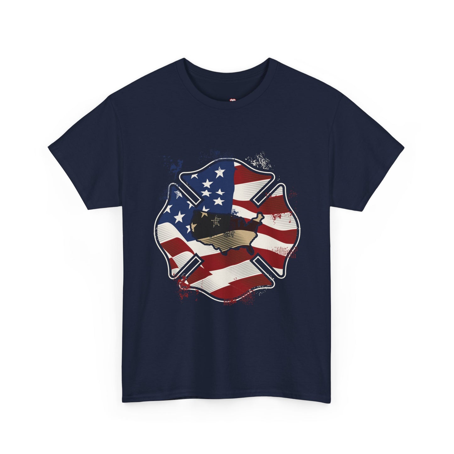 American Flag Firefighter Usa United States Badge - Unisex T-Shirt