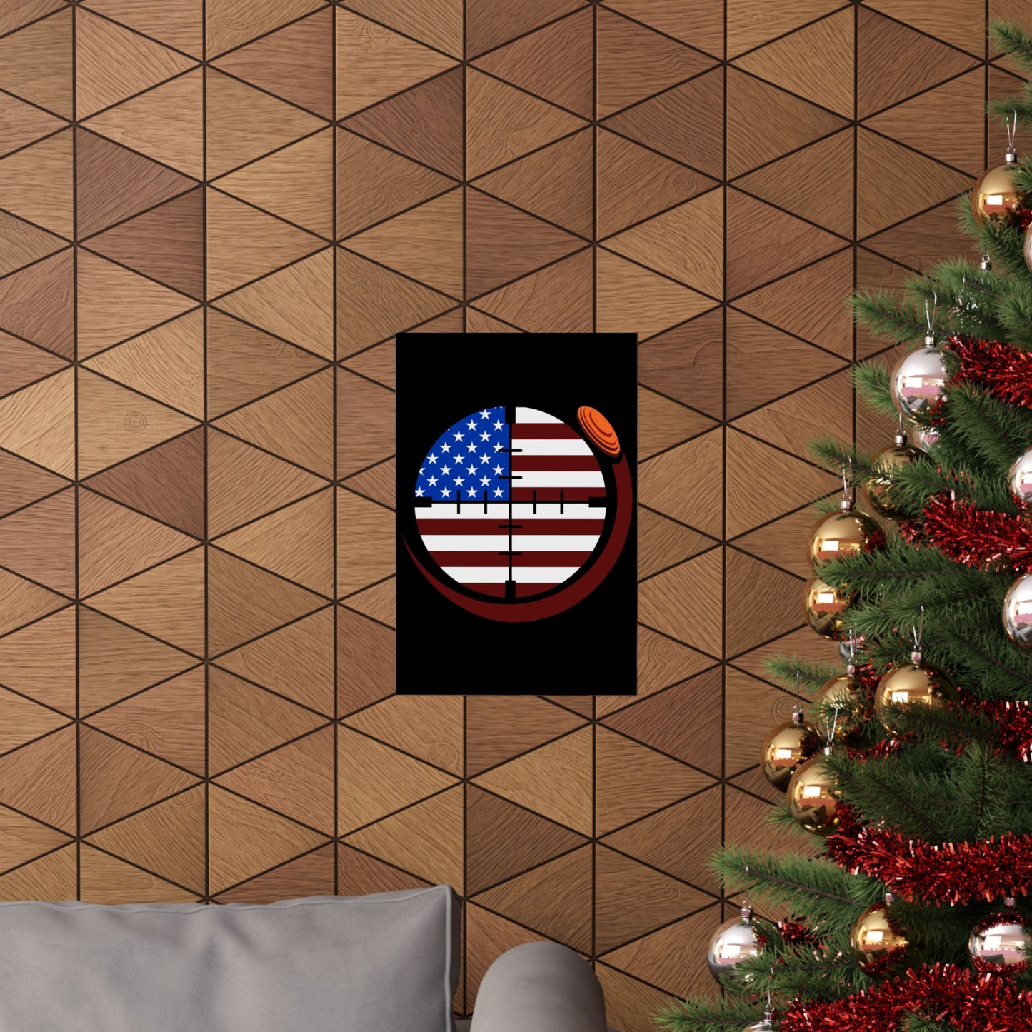 Retro Patriotic Skeet Trap Sporting Clays Shooting Sports - Wall Art