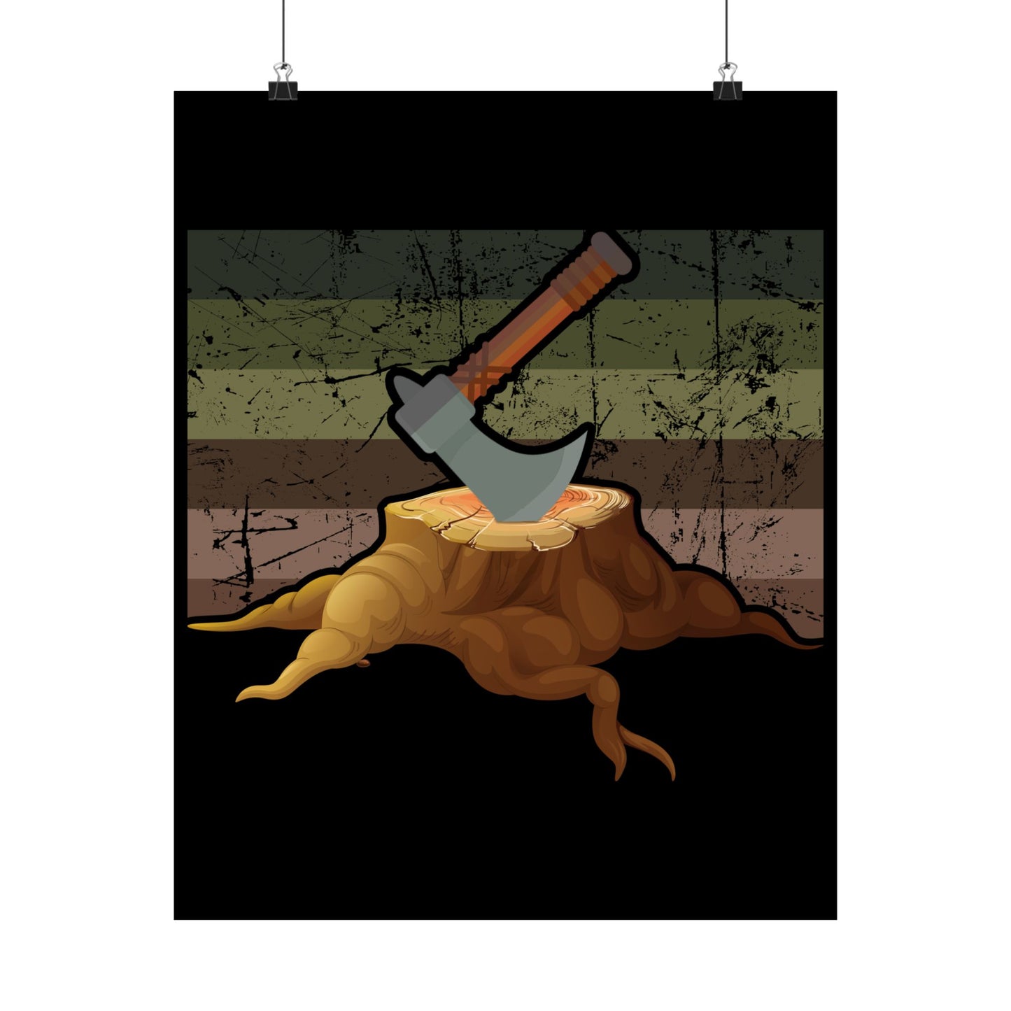 Trees Chop Wilderness Arborist Gift Lumberjack - Wall Art