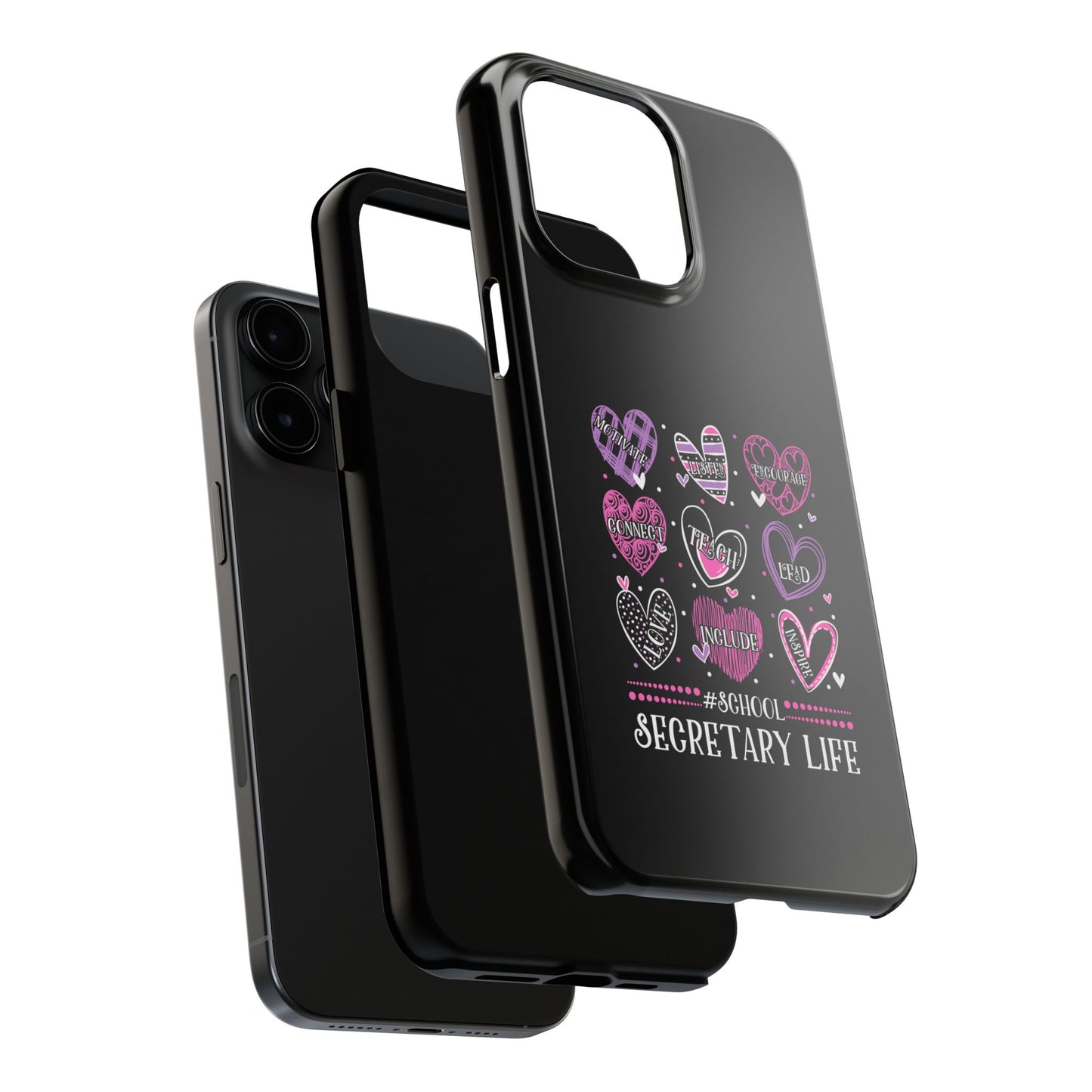 School Secretary Hearts Valentine Valentines Day - Tough Phone Case