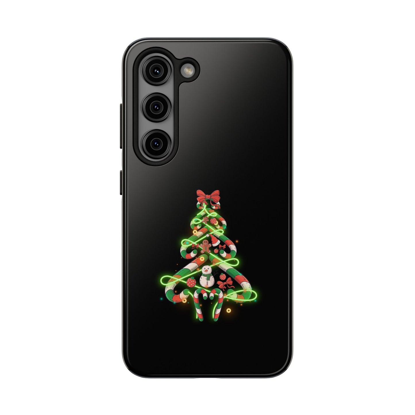 Christmas Candy Cane Xmas Tree Light Gifts - Tough Phone Case