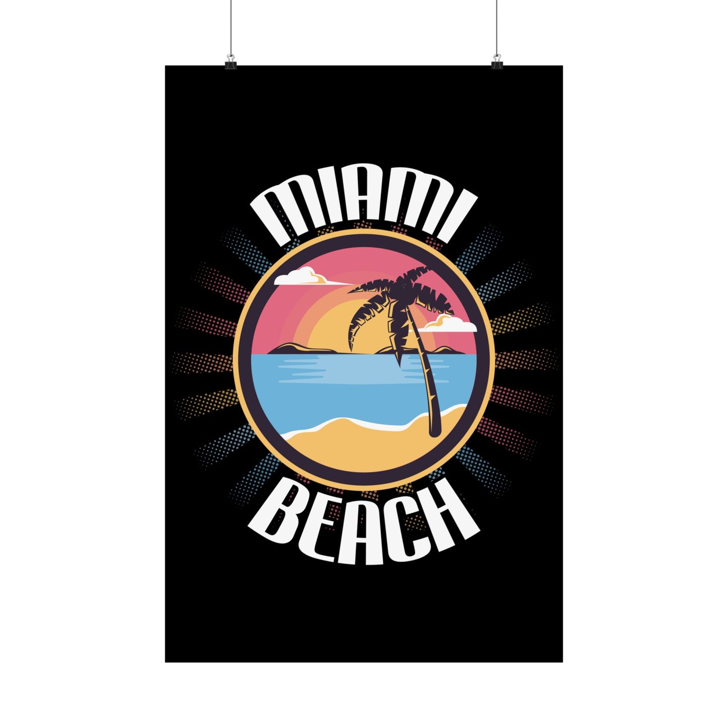 Miami Beach Vintage 70S Florida Summer - Wall Art