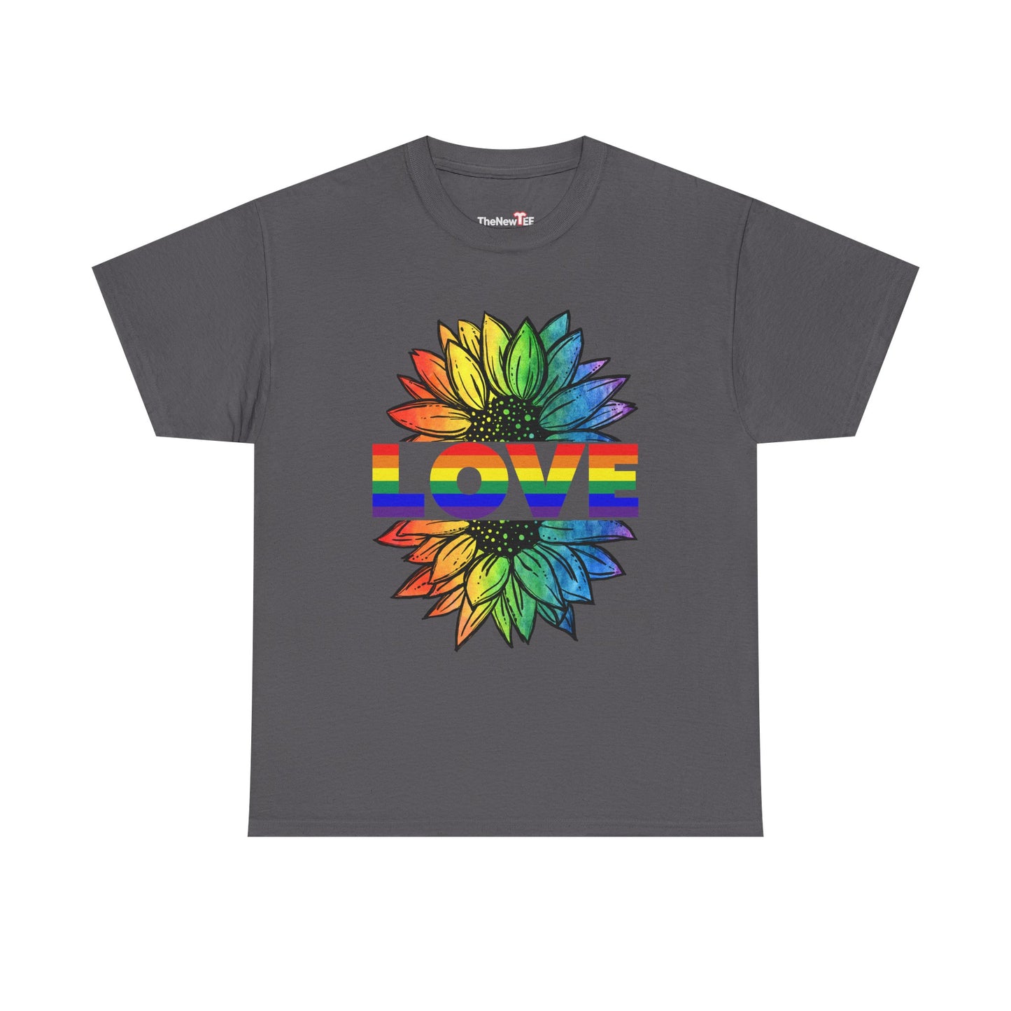 Love Sunflower Floral Lgbtq Rainbow Flag Gay Pride Ally - Unisex T-Shirt