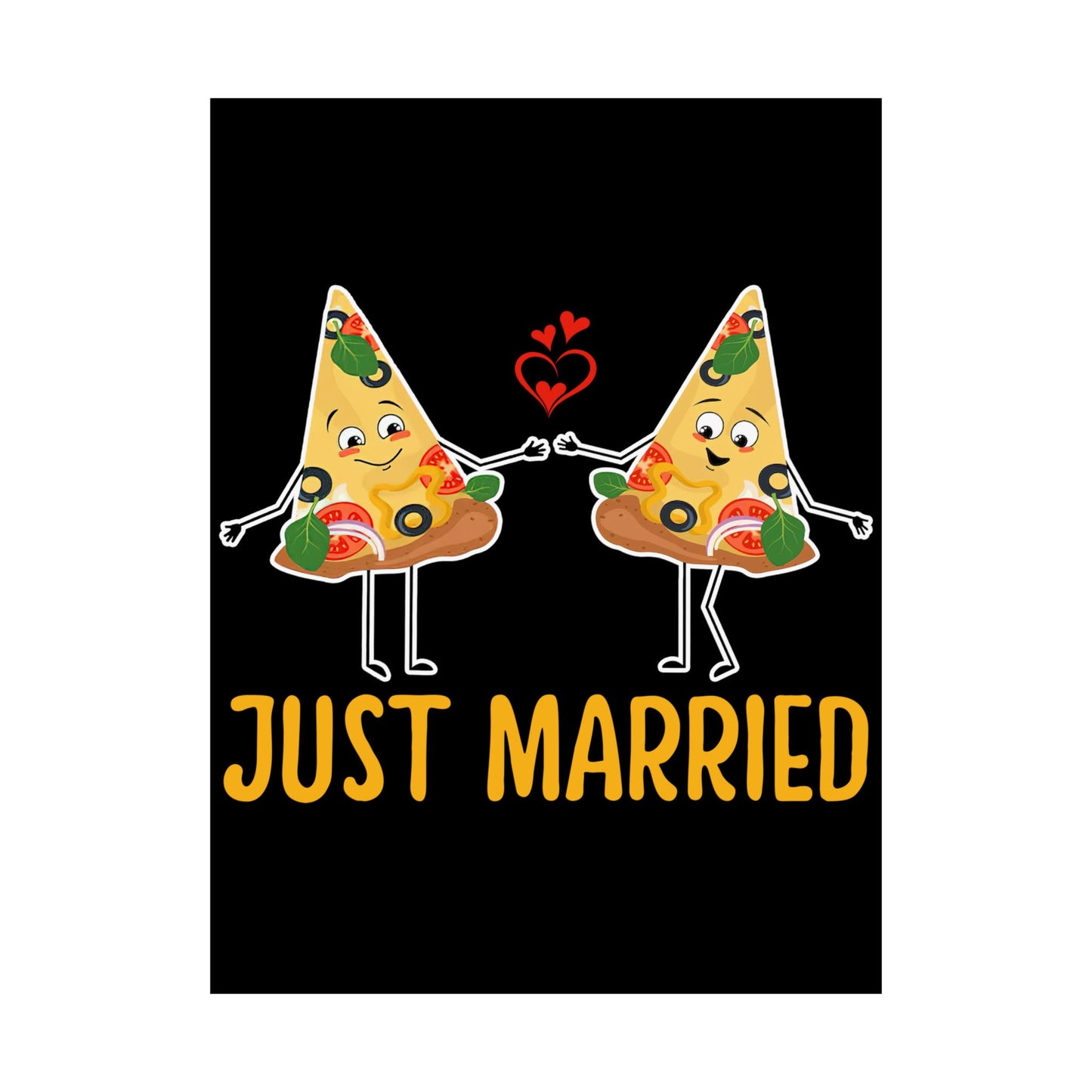 Just Married Pizza Slice - Wall Art