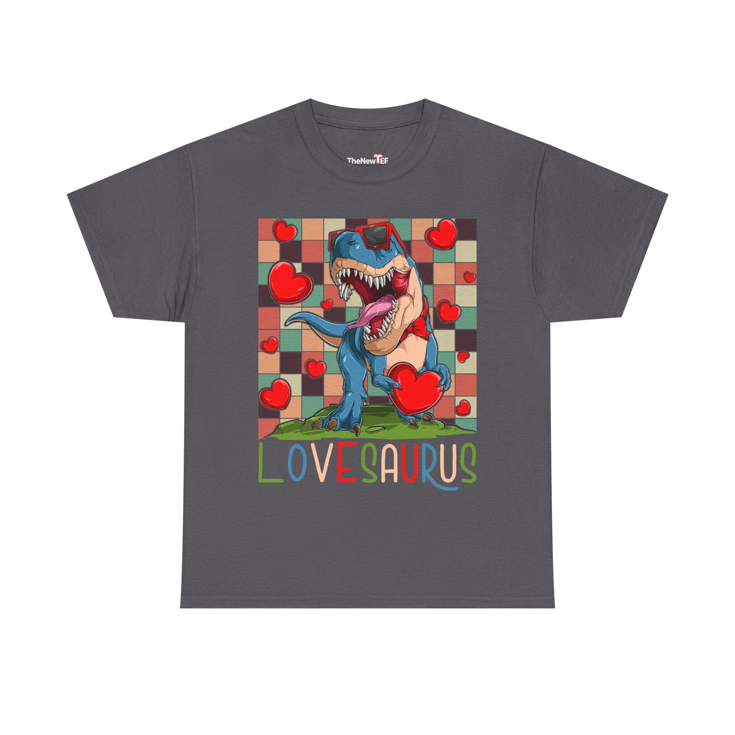 Valentines Day Dinosaur Lovesaurus Hearts - Unisex Graphic T-Shirt