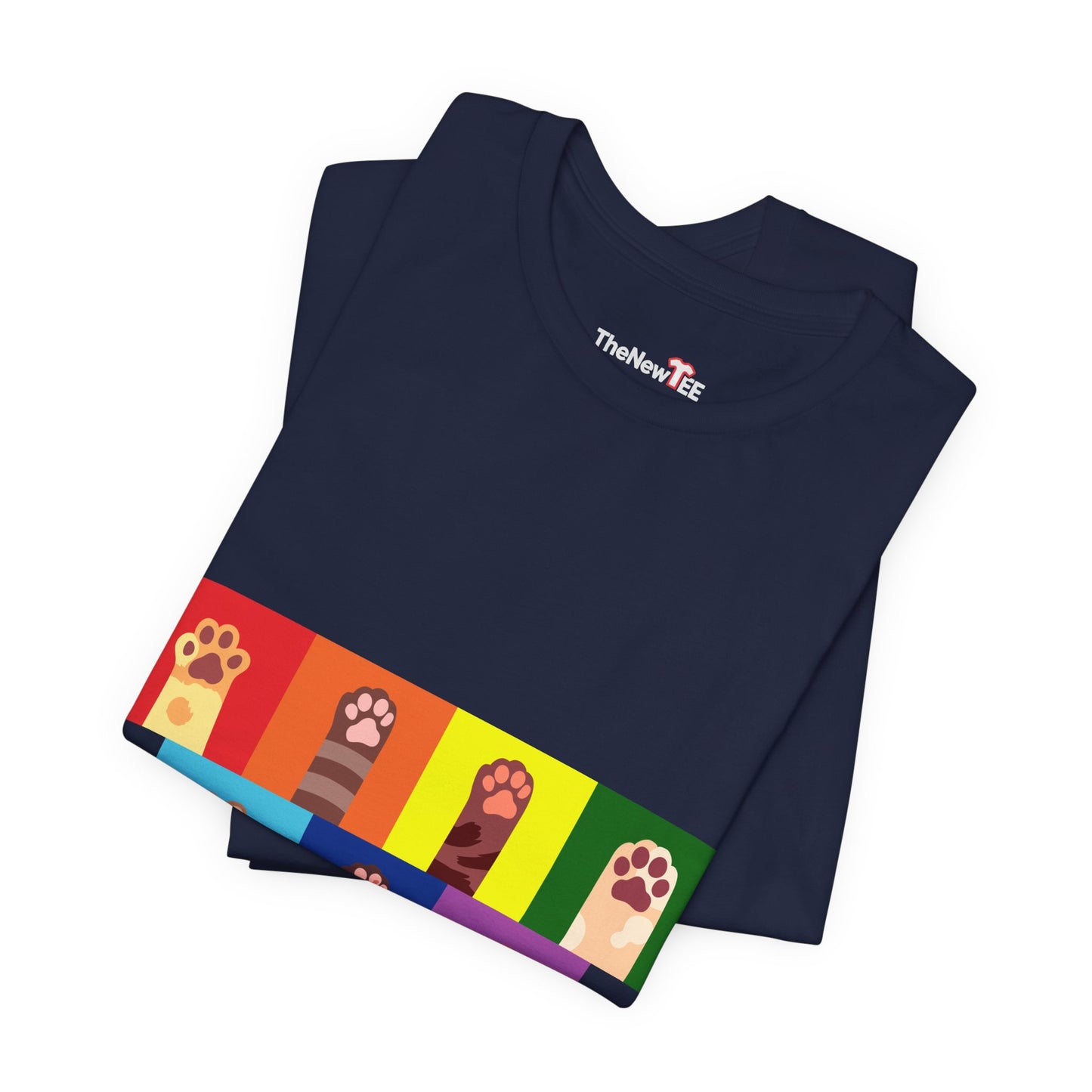 Cute Colorful Cat Paws Design TShirt
