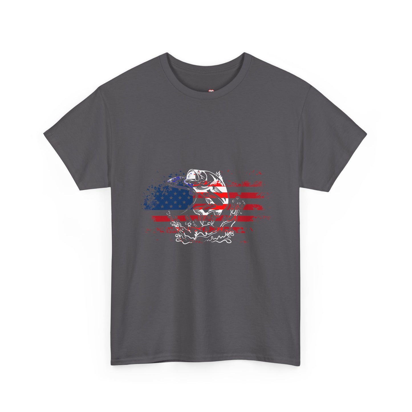 Fishing American Flag Vintage - Unisex T-Shirt