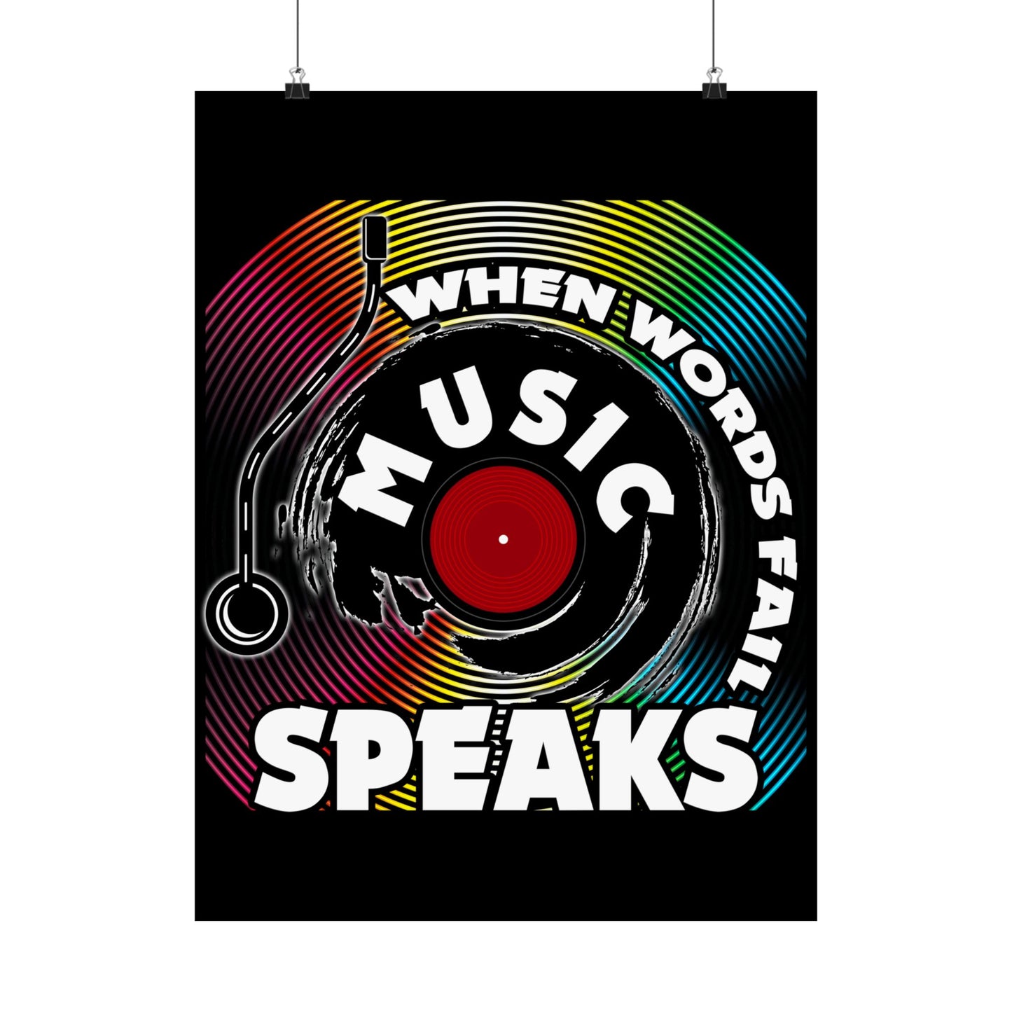When Words Fail Music Speaks Musician Singer Feeling Song - Wall Art