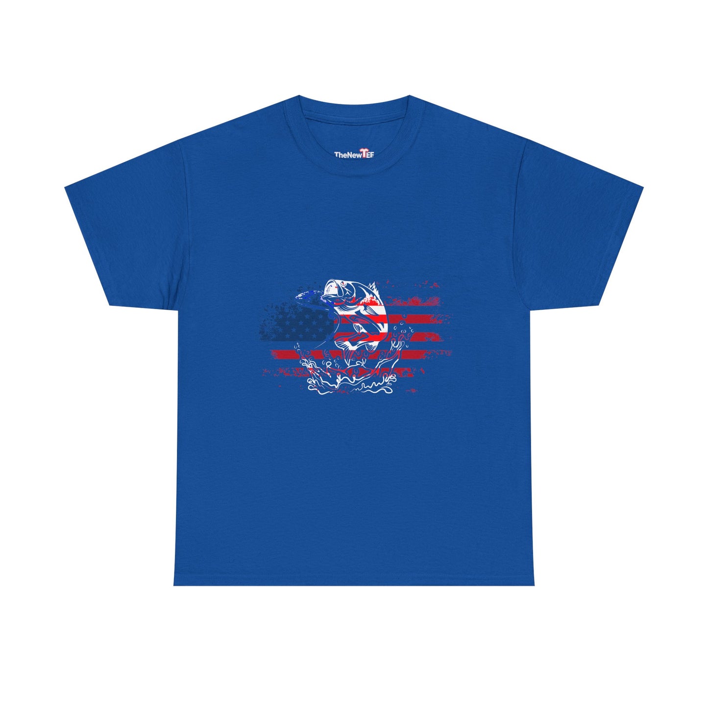 Fishing American Flag Vintage - Unisex T-Shirt
