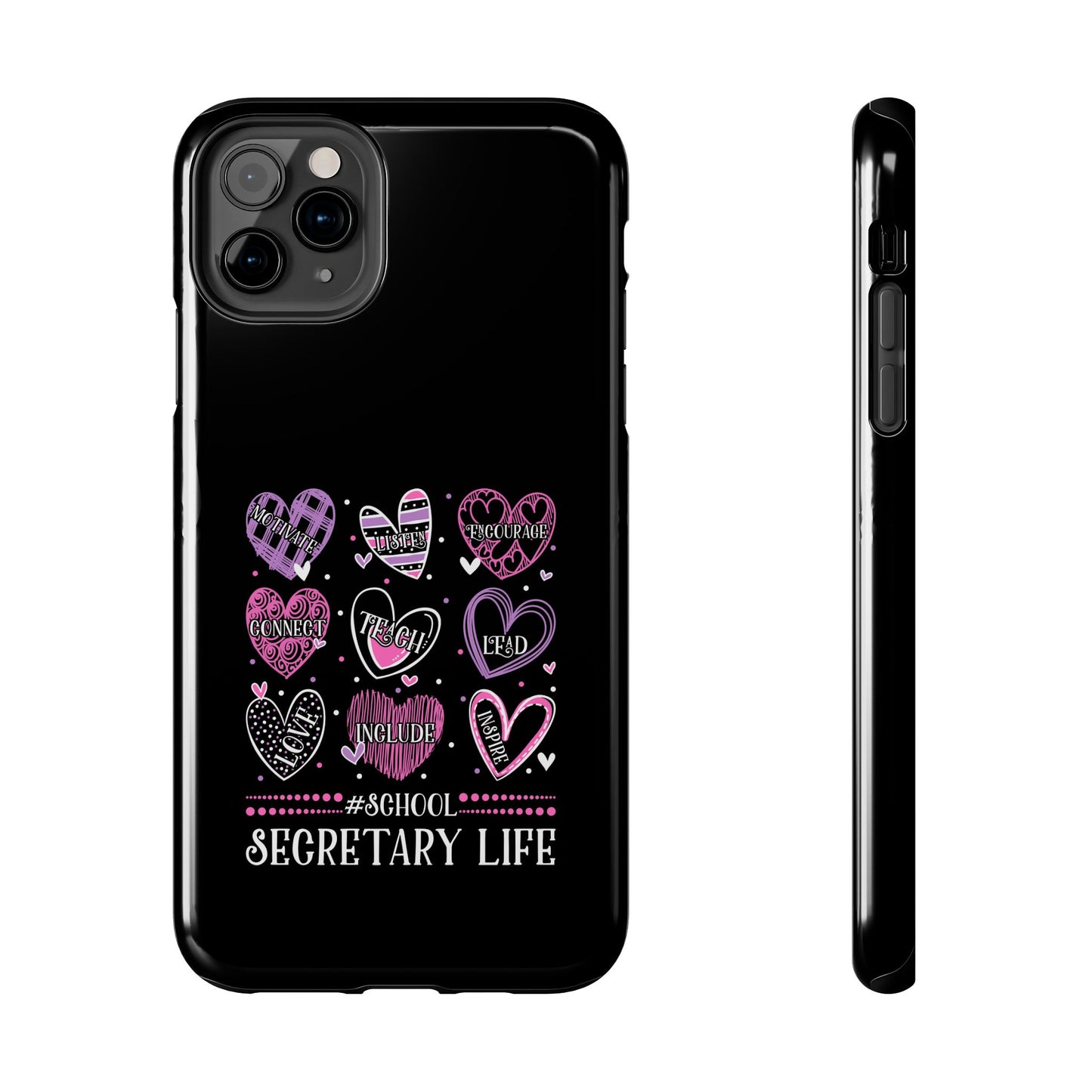 School Secretary Hearts Valentine Valentines Day - Tough Phone Case