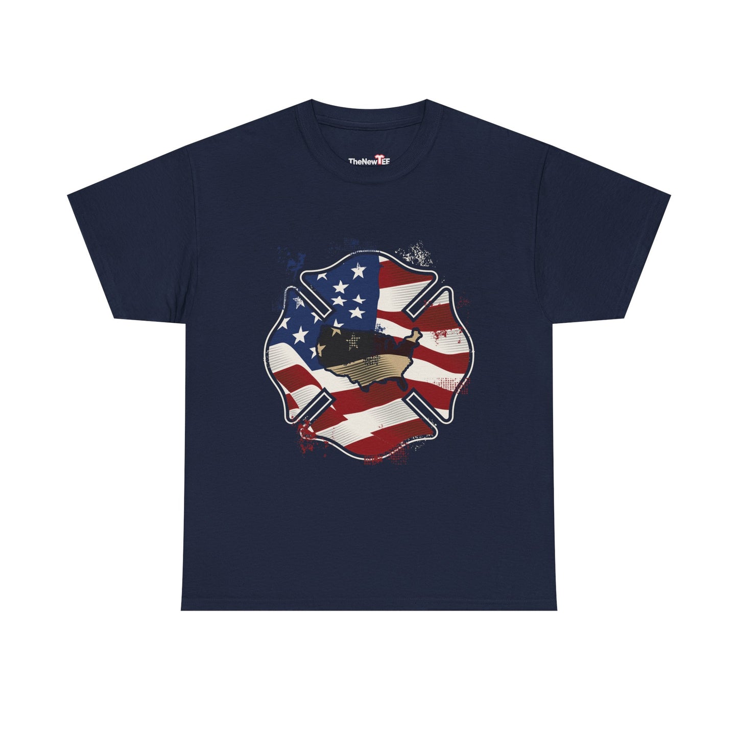 American Flag Firefighter Usa United States Badge - Unisex T-Shirt