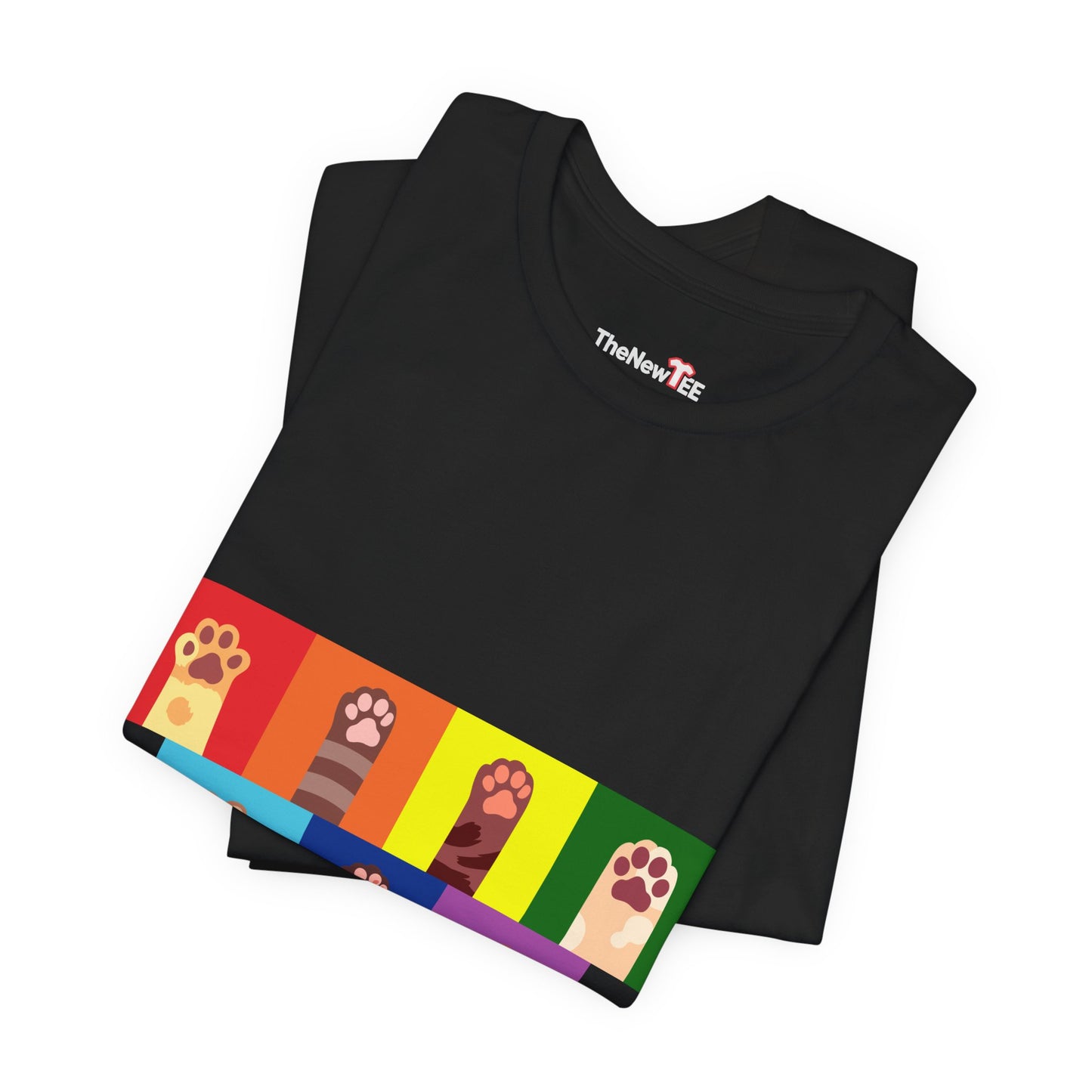 Cute Colorful Cat Paws Design TShirt