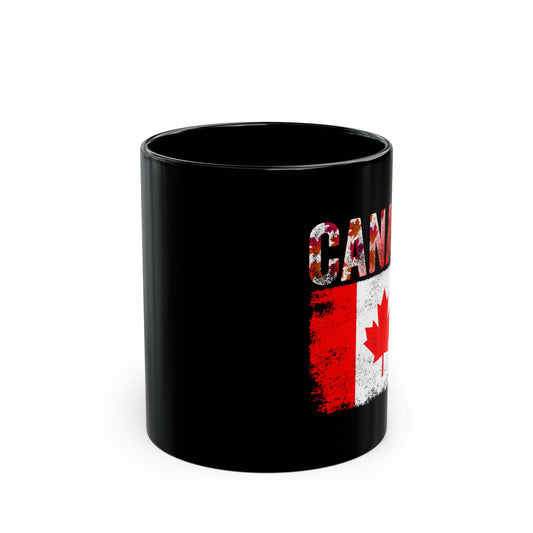 Canada Flag Vintage Distressed Canada - Black Mug