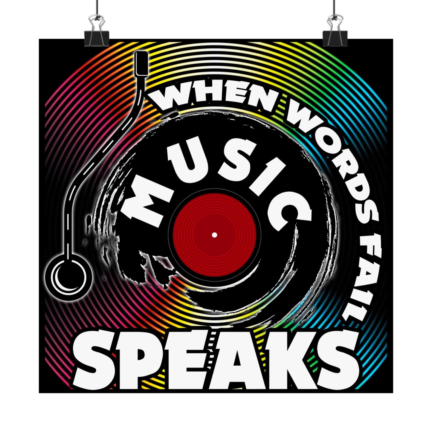 When Words Fail Music Speaks Musician Singer Feeling Song - Wall Art