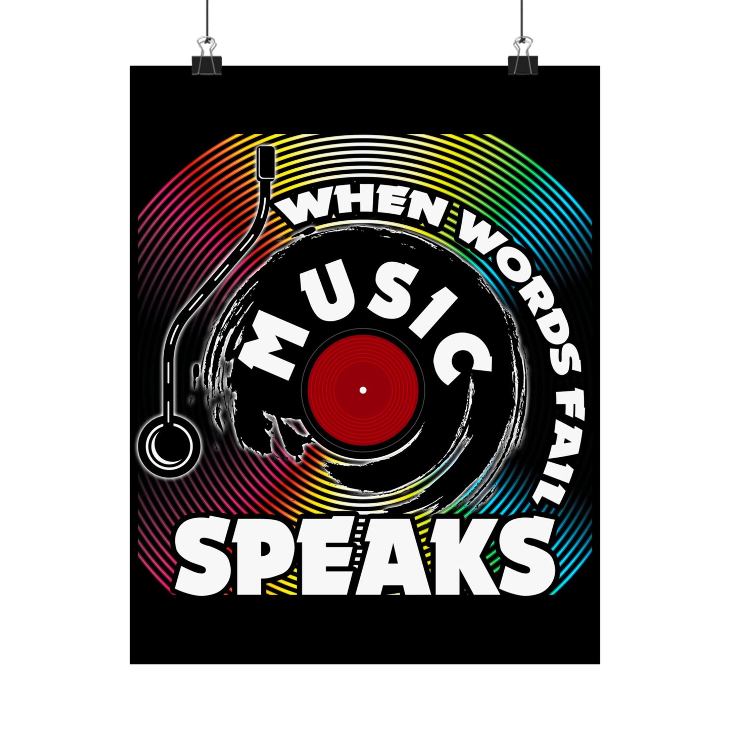When Words Fail Music Speaks Musician Singer Feeling Song - Wall Art