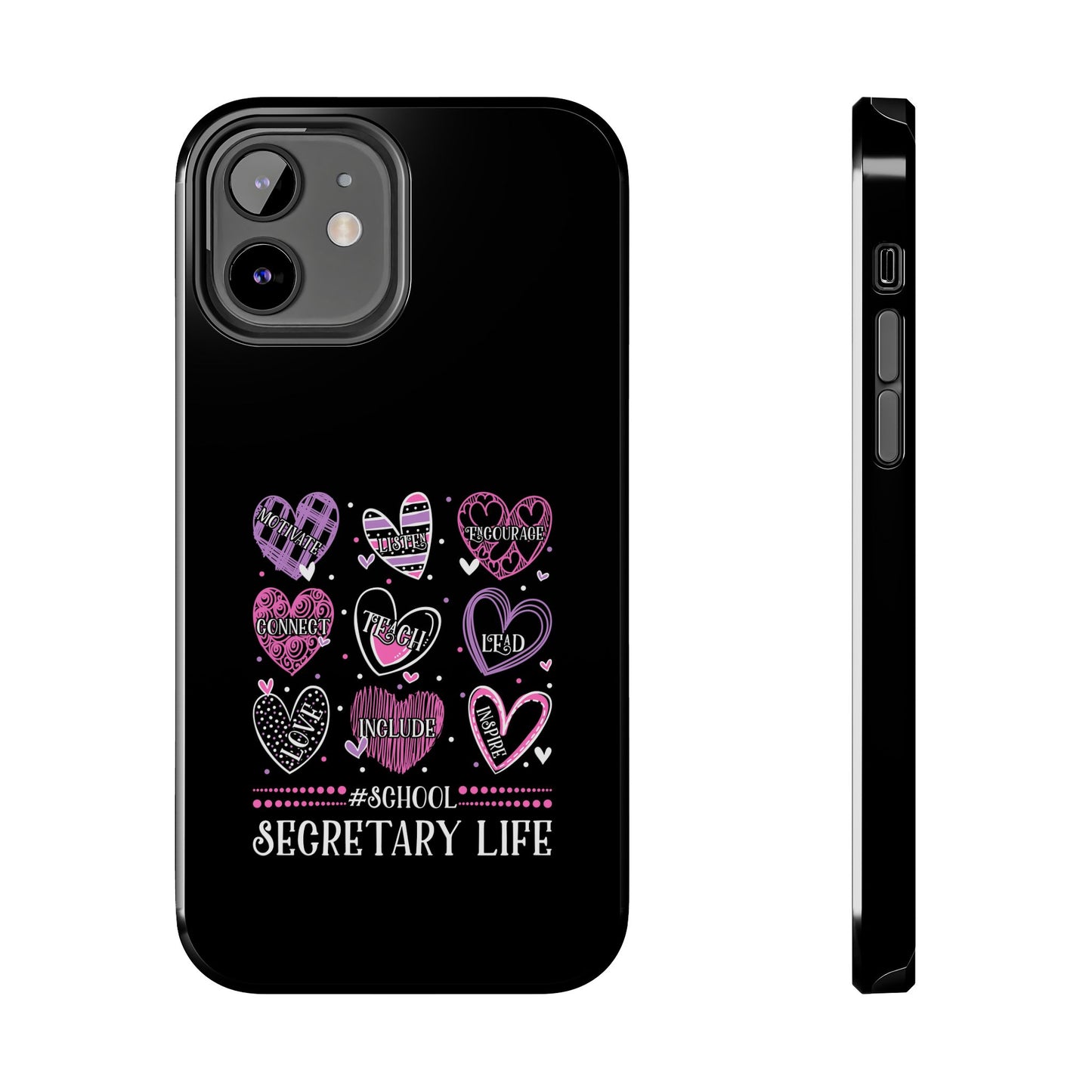 School Secretary Hearts Valentine Valentines Day - Tough Phone Case