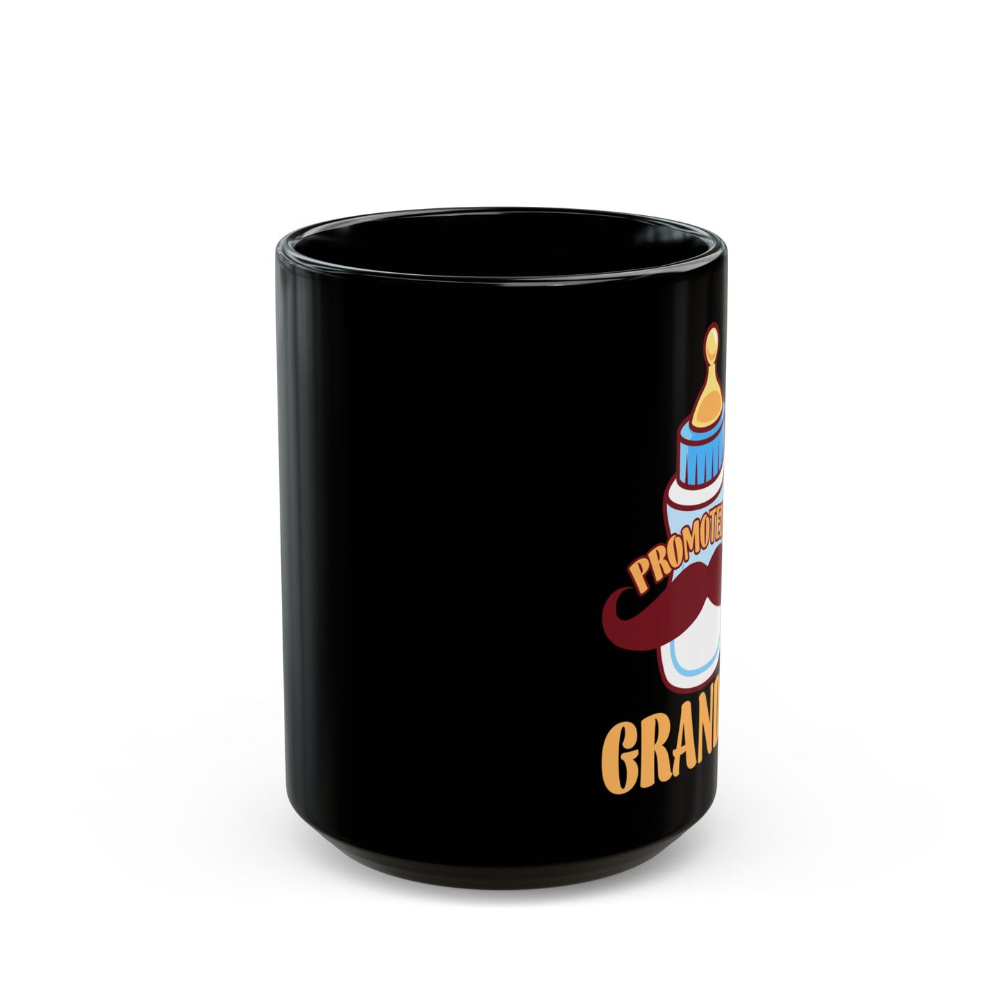 Funny Grandpa. Promoted To Grandpa - Black Mug