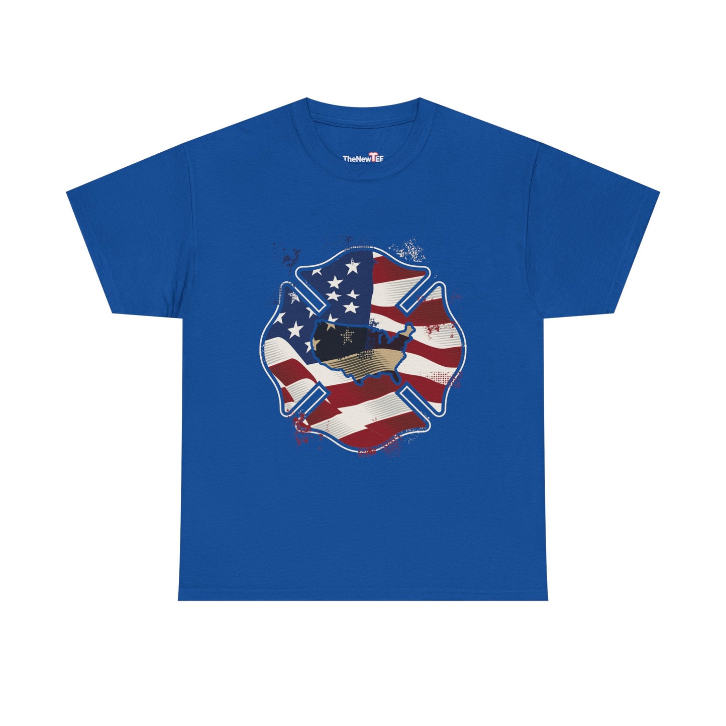 American Flag Firefighter Usa United States Badge - Unisex T-Shirt