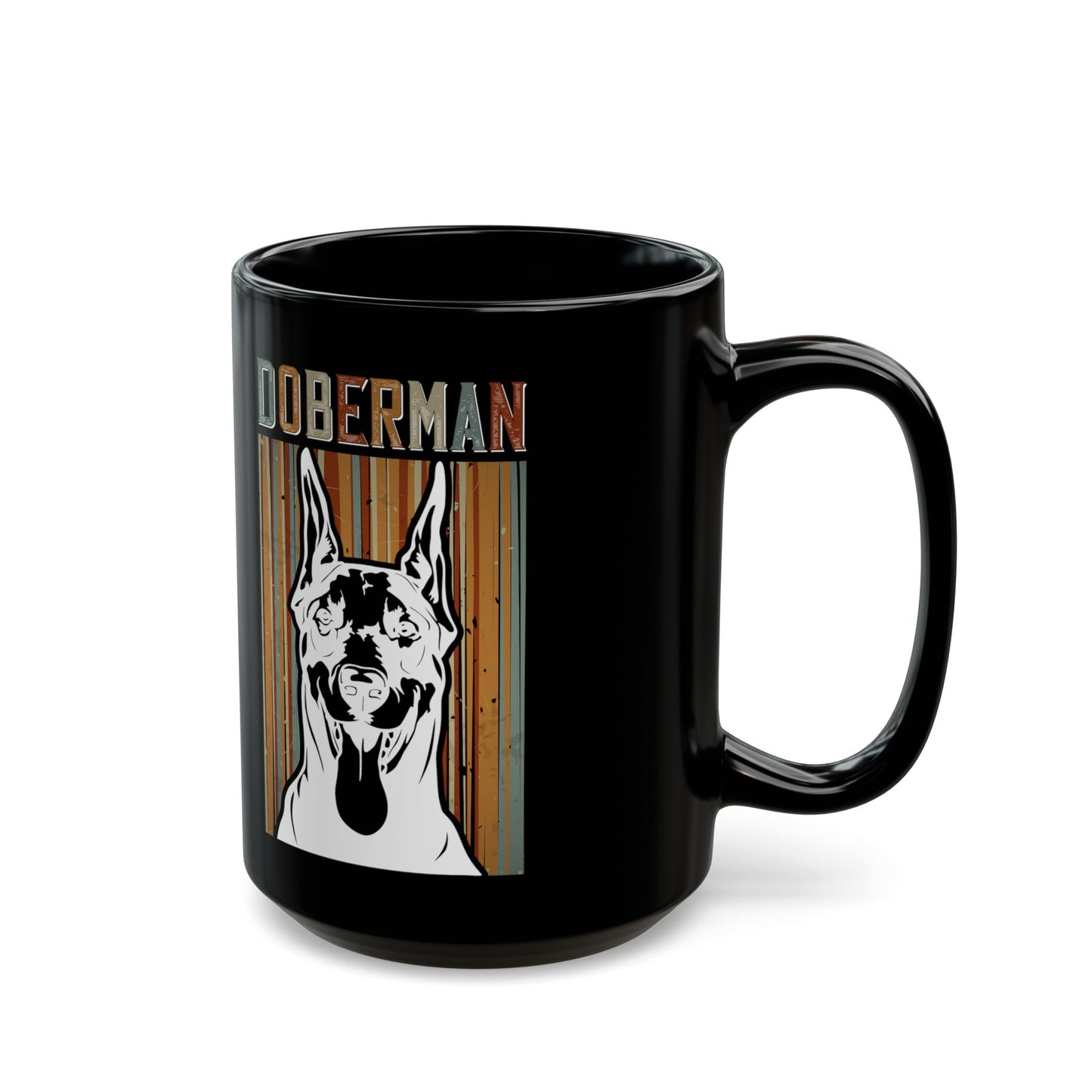 Doberman Vintage Retro Doberman Dog - Black Mug