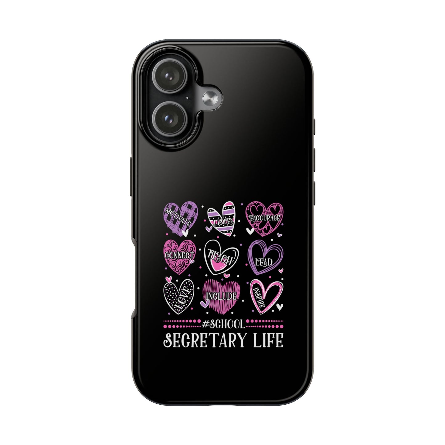 School Secretary Hearts Valentine Valentines Day - Tough Phone Case