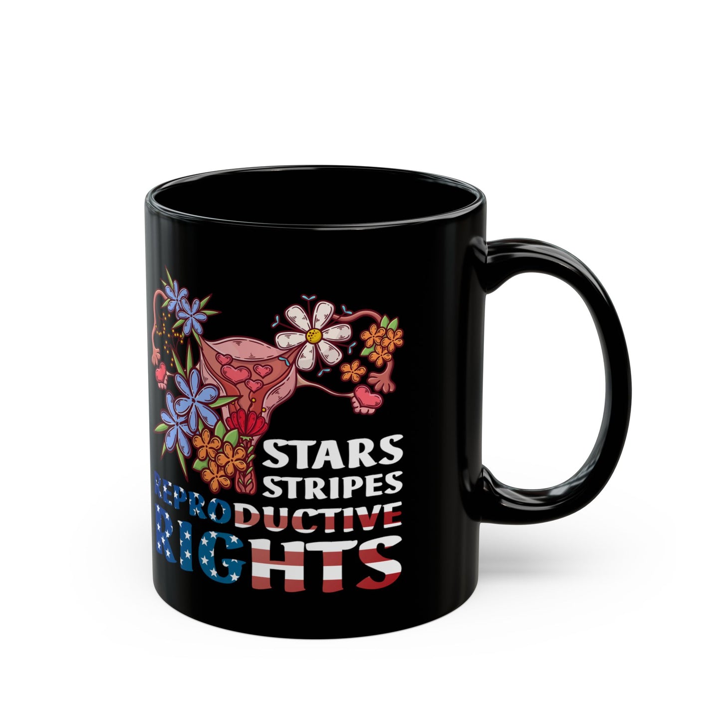 Stars Stripes Reproductive Rights - Black Mug