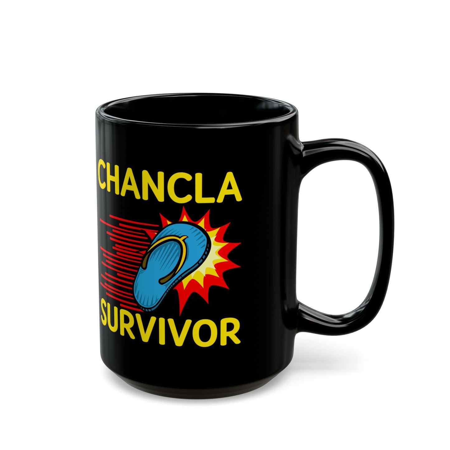 Chancla Survivor - Black Mug