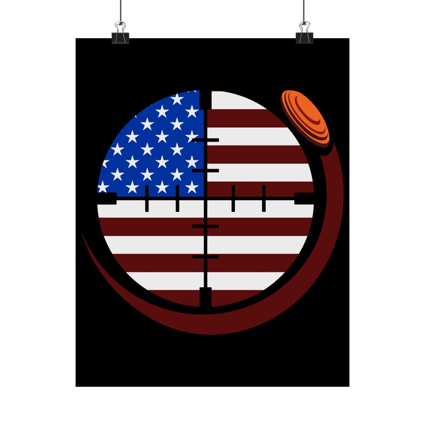 Retro Patriotic Skeet Trap Sporting Clays Shooting Sports - Wall Art