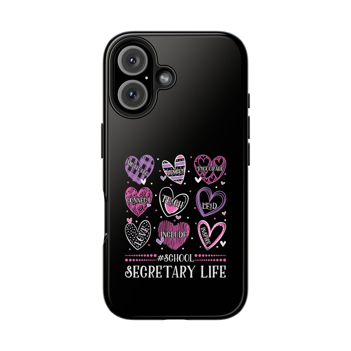 School Secretary Hearts Valentine Valentines Day - Tough Phone Case