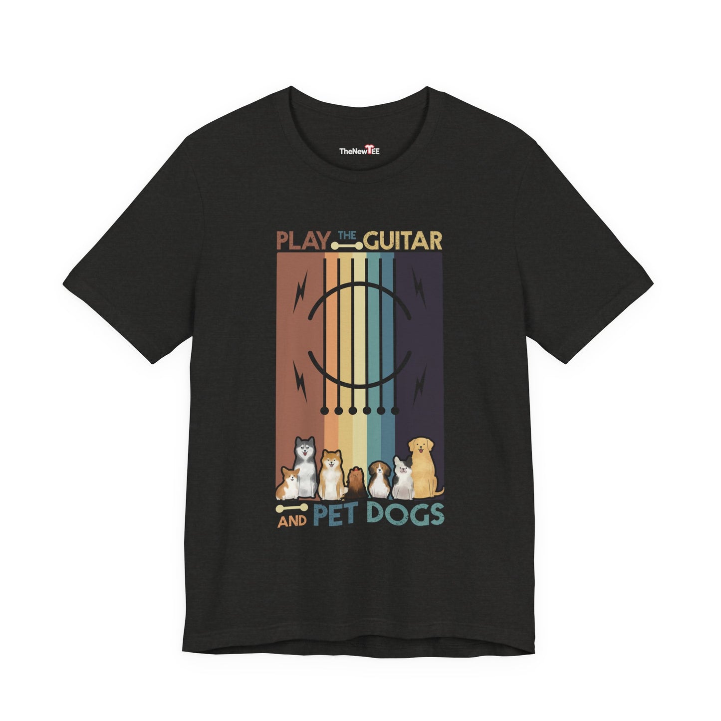 Retro Guitar Player Saying Dog Owner Guitarist I Pet Dogs T-shirt