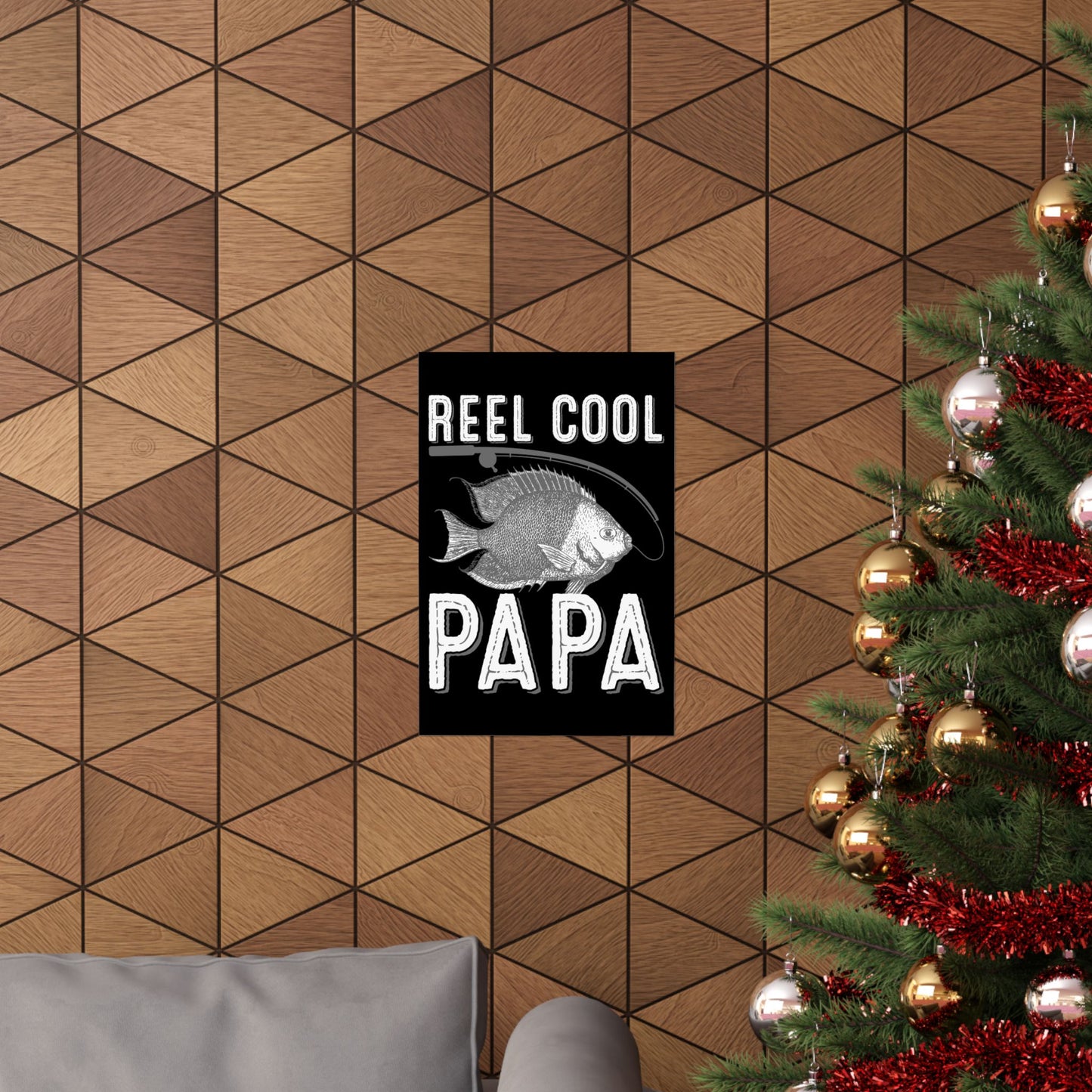 Fishing Reel Cool Papa Dad - Wall Art