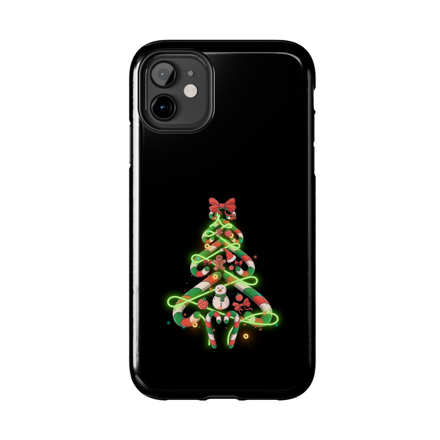 Christmas Candy Cane Xmas Tree Light Gifts - Tough Phone Case