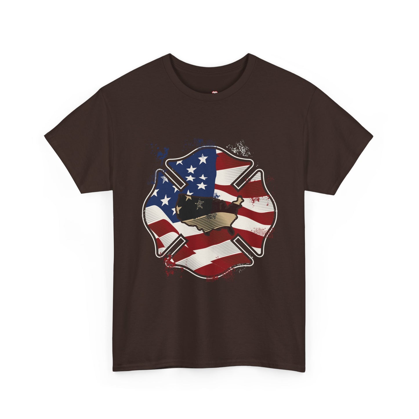 American Flag Firefighter Usa United States Badge - Unisex T-Shirt