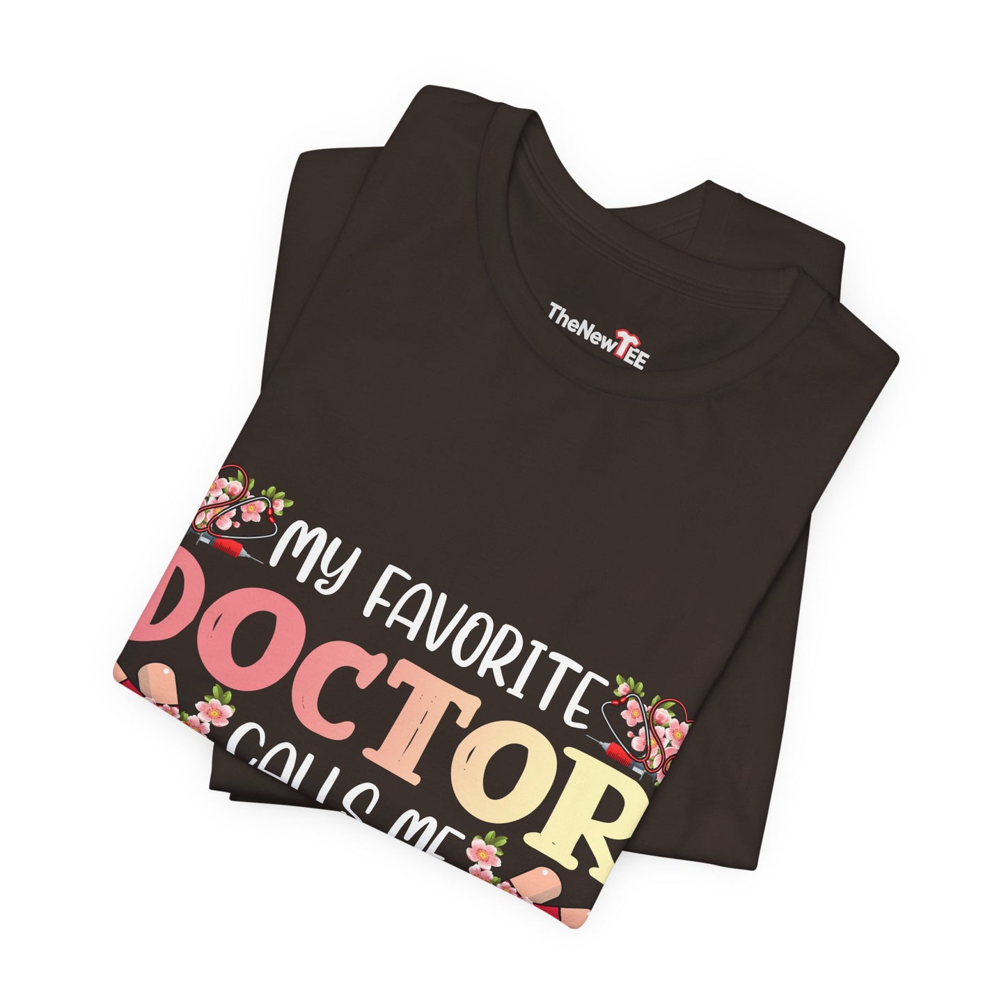 Doctor Mom Floral Healthcare Hero T-shirt