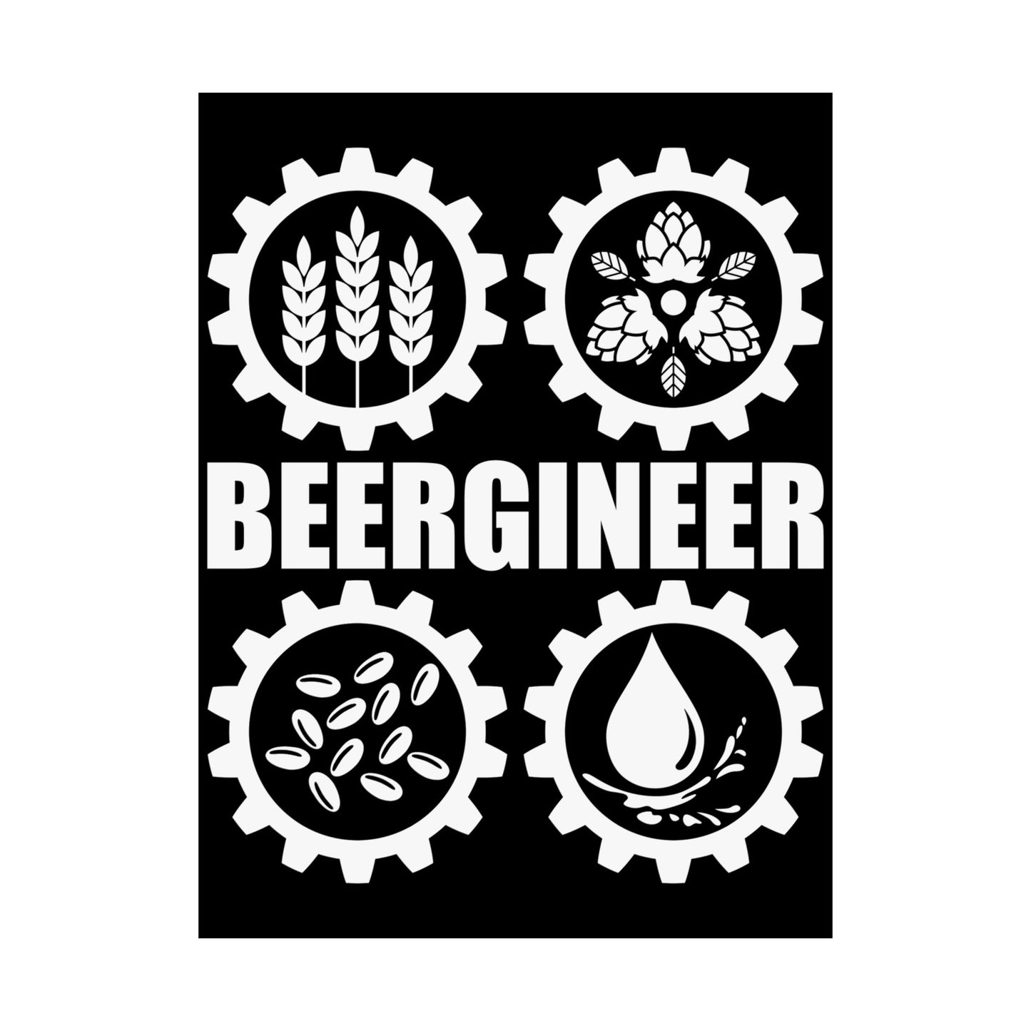 Beergineer Homebrew Home Brewing Craft Beer Brewer - Wall Art