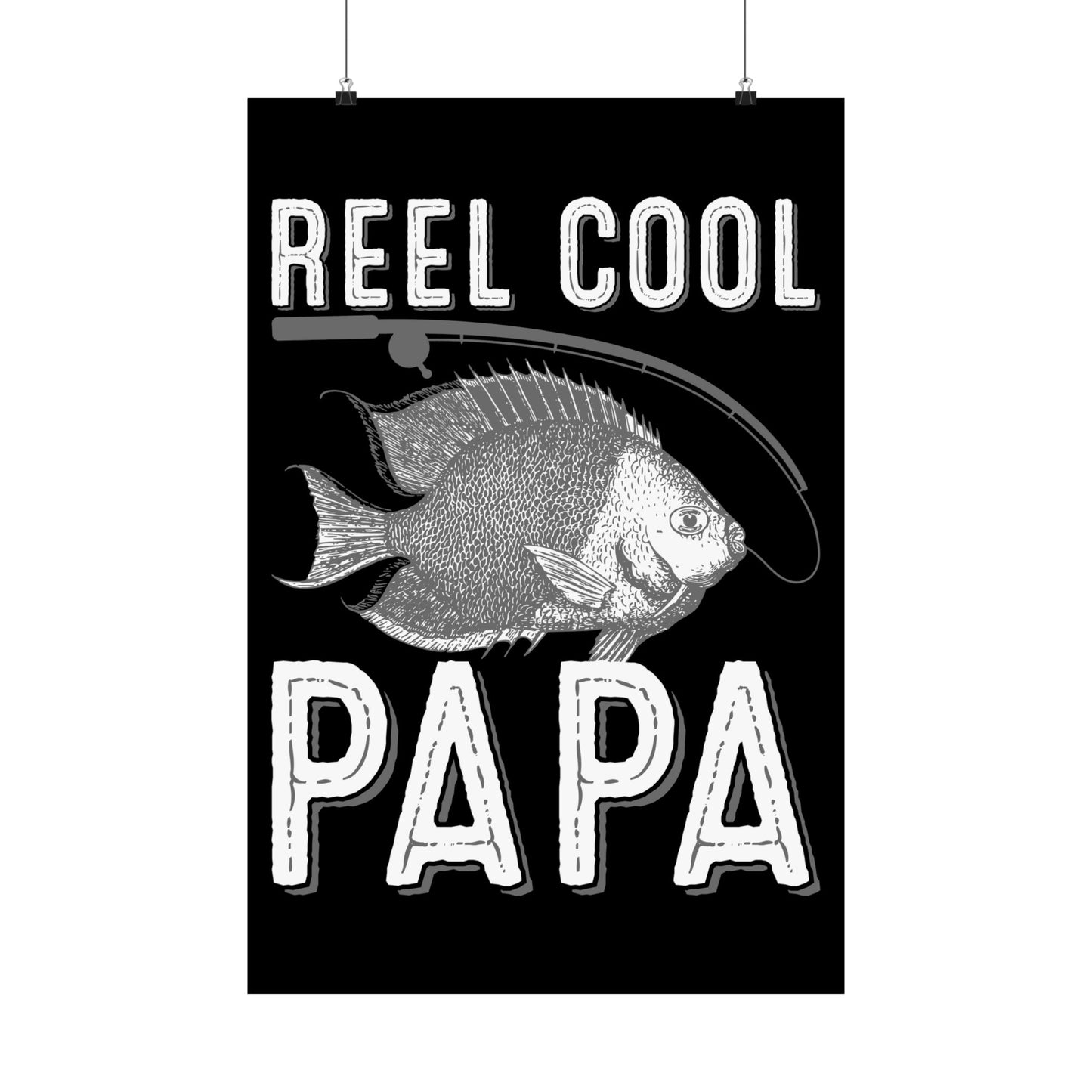 Fishing Reel Cool Papa Dad - Wall Art