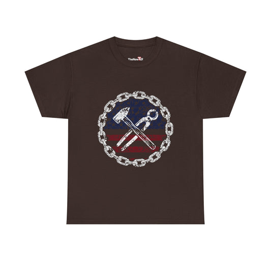 American Flag Ironworker And Tools - Unisex T-Shirt