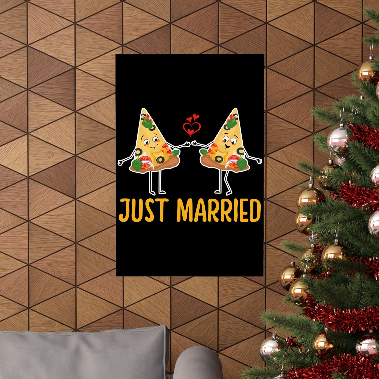 Just Married Pizza Slice - Wall Art