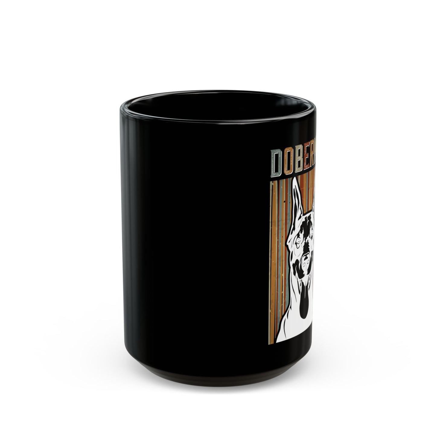 Doberman Vintage Retro Doberman Dog - Black Mug